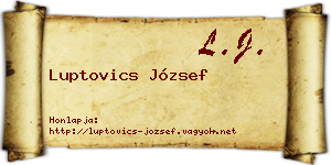 Luptovics József névjegykártya