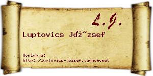 Luptovics József névjegykártya